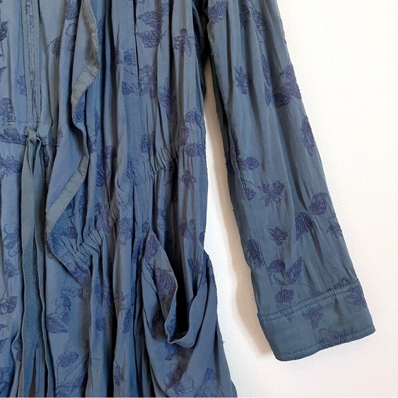 Anthropologie Hei Hei Melita Duster Floral Embroidered Jacket Size XS EUC - Picture 6 of 11